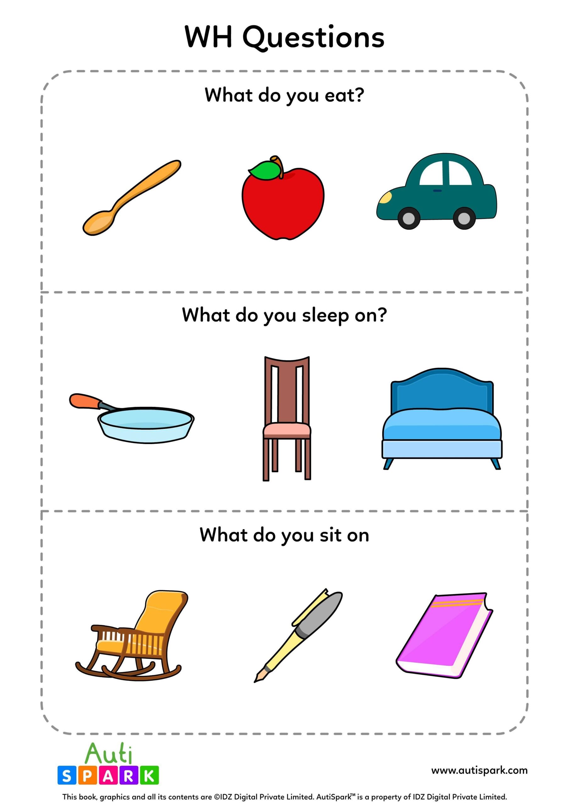 WH Questions WHAT Worksheets Special Education Worksheets TPT