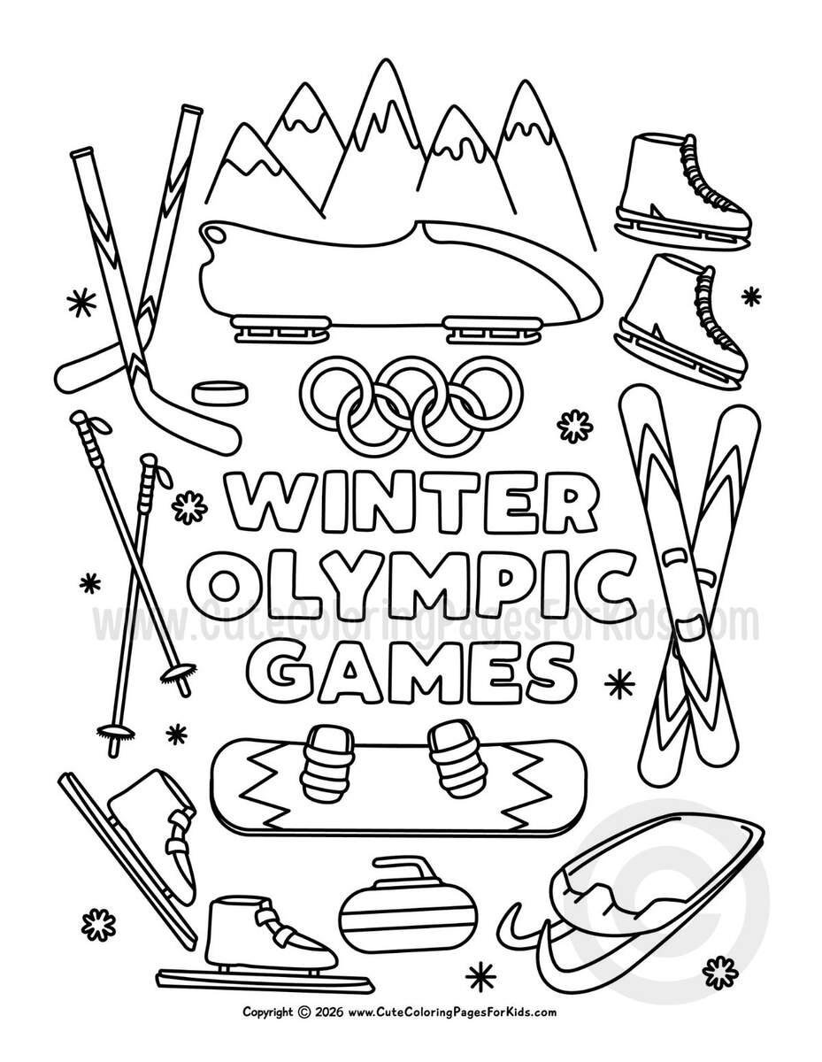 Winter Olympics Coloring Pages 8 Free Printable PDFs Cute Coloring Pages For Kids