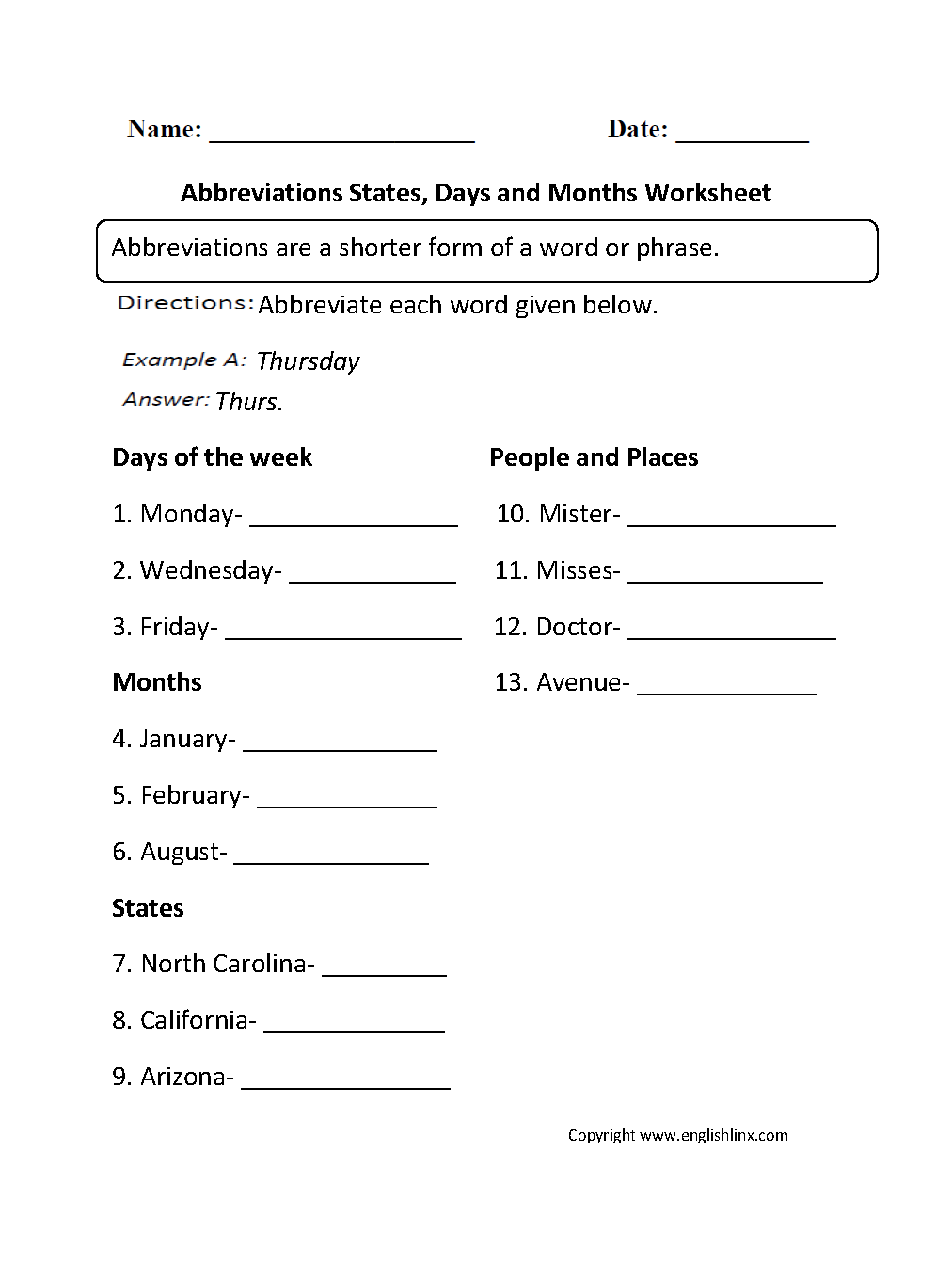 Worksheets Library Abbreviations Worksheets Worksheets Library