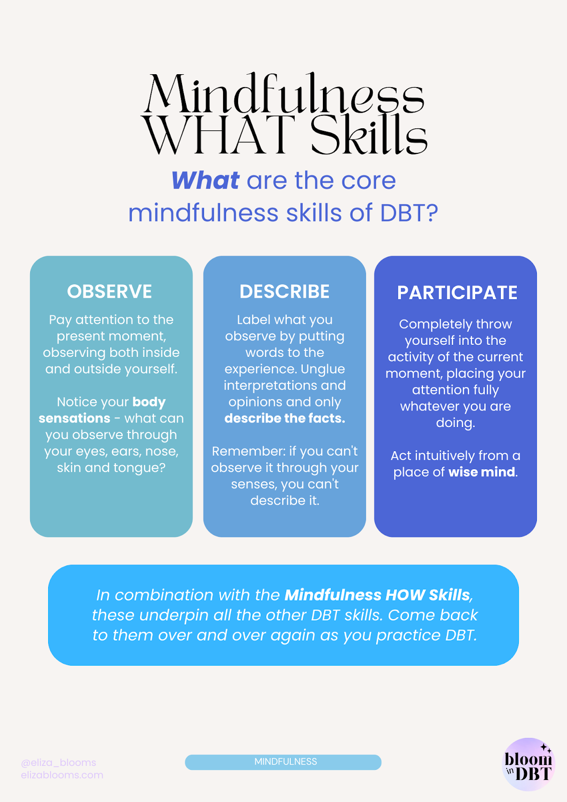 Your Guide To DBT S WHAT Skills Eliza Blooms